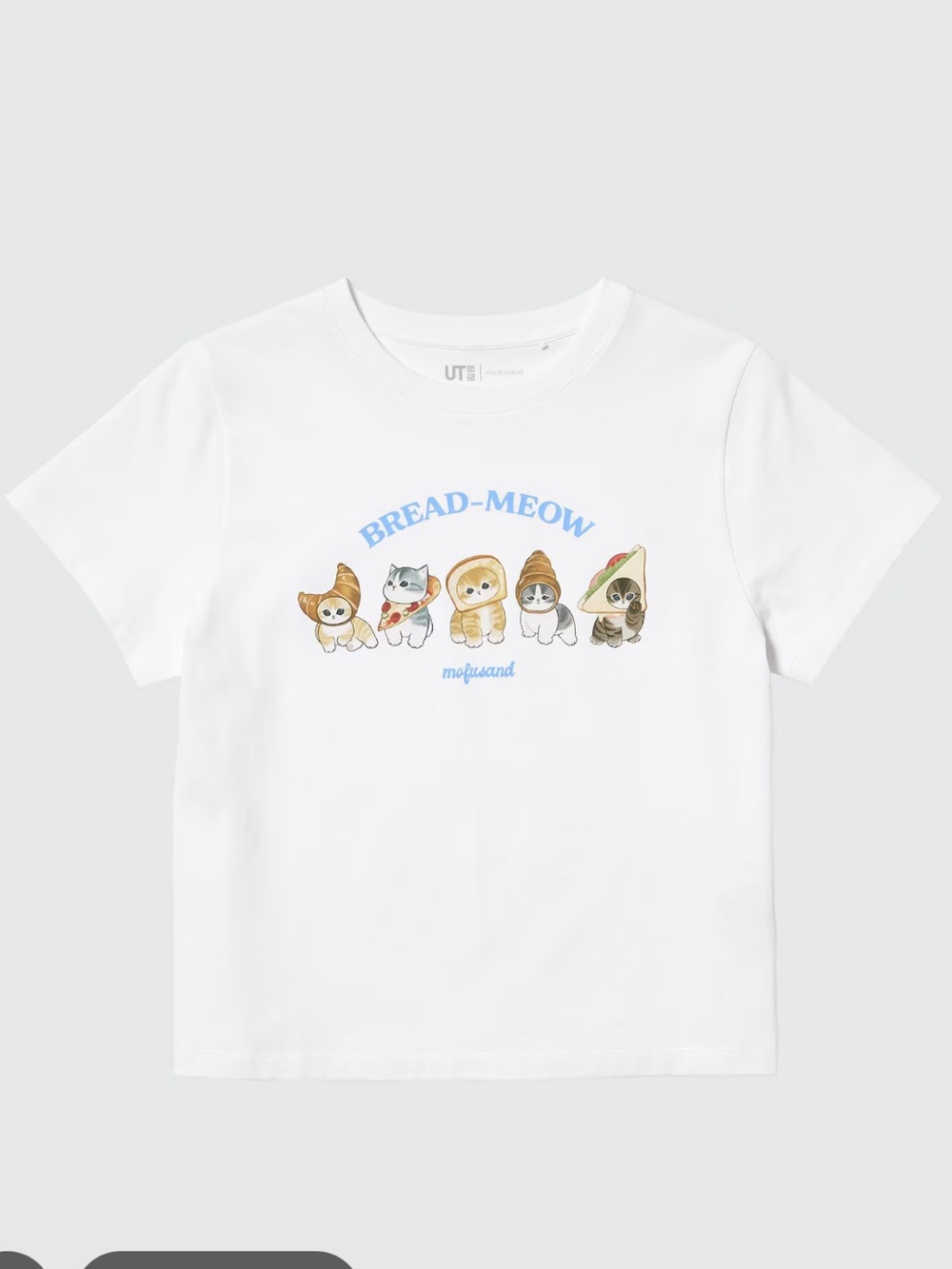 UNIQLO Mofusand “Bread-Meow" White Graphic Tee